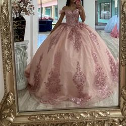 Rose Gold Quinceañera/ Sweet 16 dress