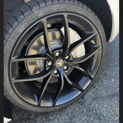 Tesla Model S Lite Weight Zero Gravity Style New Blk Rims Tires Set Sample Pic 