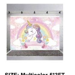 Happy Birthday Unicorn Banner
