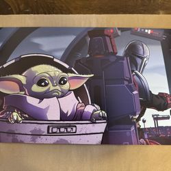 Star Wars The Mandalorian Joe Hogan ‘Copilot’ Lithograph Art Print Grogu ~Brand New & Never Framed~ Firm Price Pickup Only