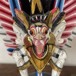 Vintage Wood Garuda Figure Statue Carved