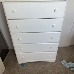 2 White Dressers