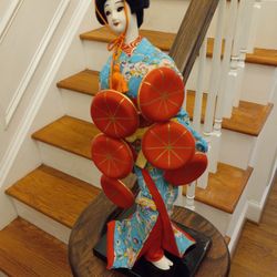 Vintage  Japanese Geisha Doll 15" Tall