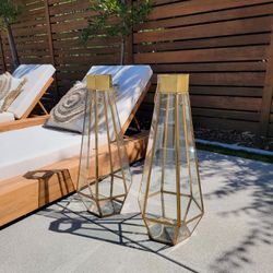 2 Outdoor Metal Lanterns
