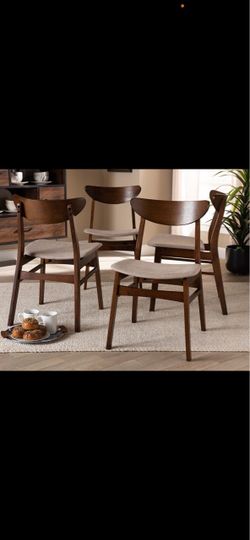 Baxton Studio Danica Dining Chairs — Set of 4 — NEW IN BOX