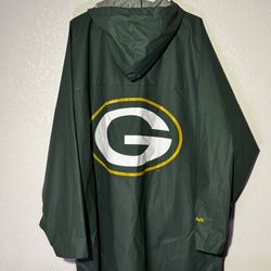 Vintage Green Bay Packers 90s Hooded Mirage Sports Rain Jacket Size Large