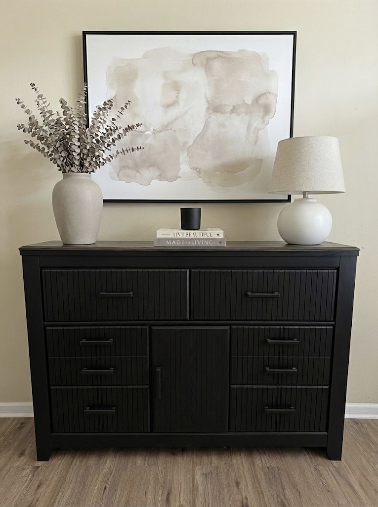 Modern Black Wood Dresser