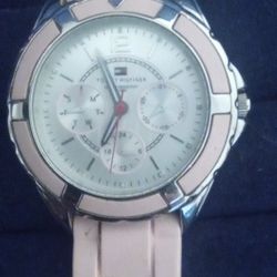 TOMMY HILFIGER CHRONOGRAPH WATCH,  DAY,  DATE, MILITARY TIME