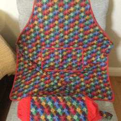 CHRISTMAS 🎄 ADULT APRON AND GROCERY BAGS HOLDER, NEW