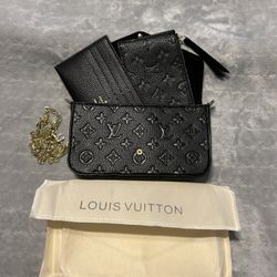 Black n Gold Louis Vuitton wallet bag 