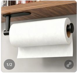 DEKAVA  Black Under-Cabinet Paper Towel Holder