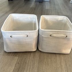 ๐งบ Large Fabric Storage Baskets with Handles โ 2 Pack โ New