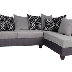 Two piece sectional sofa set