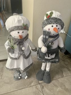 Christmas Snow Man Couple 