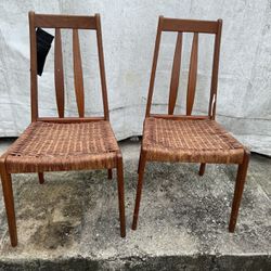 Pair Mid Century Danish Modern Chairs $50