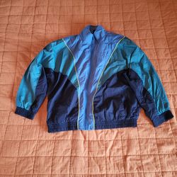 cute vintage style blue windbreaker