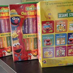 Sesame Street “On the Farm” 12-Book Board Book Set – New – $24