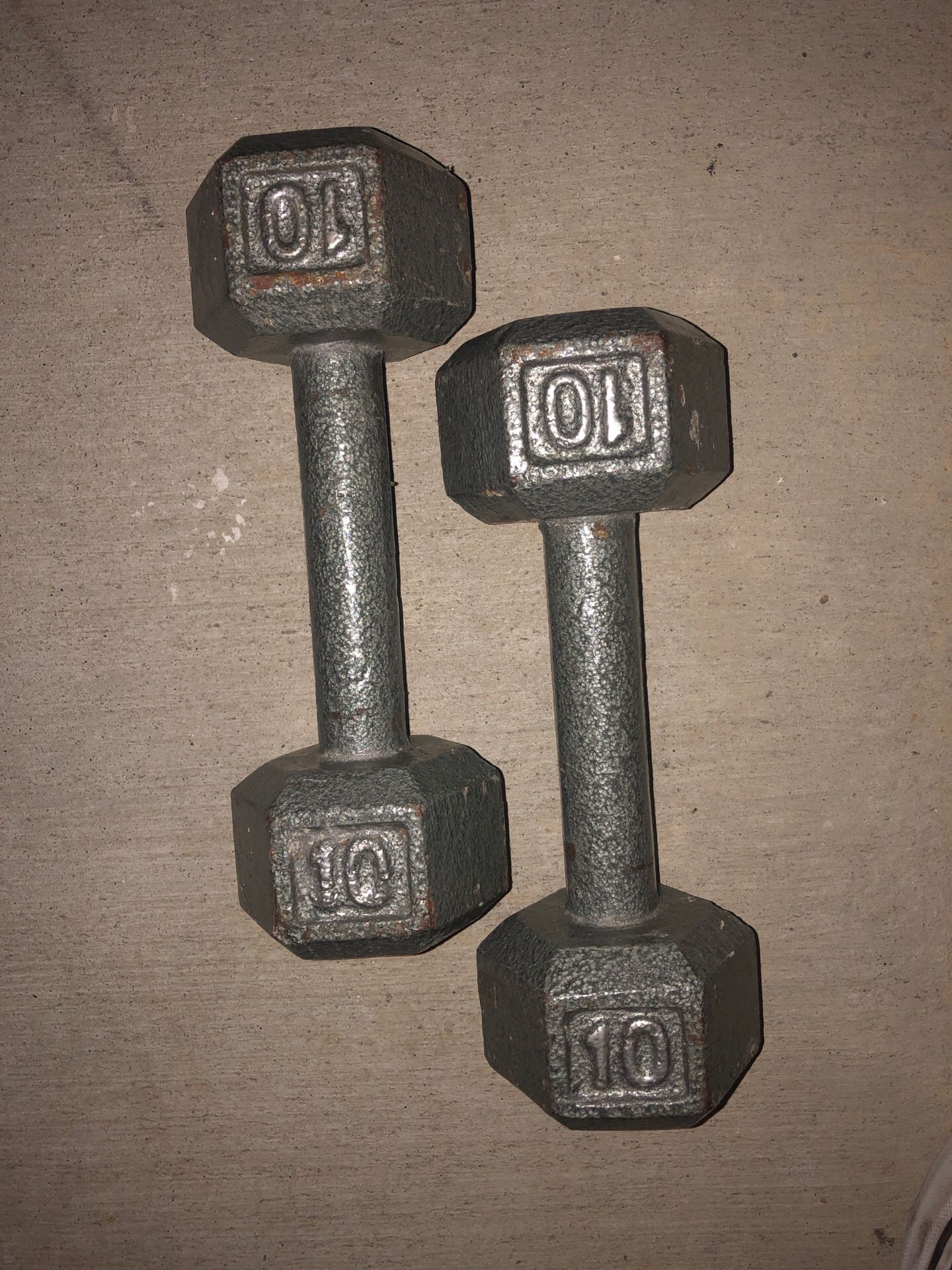 10 pound free weight 10lb dumbbells
