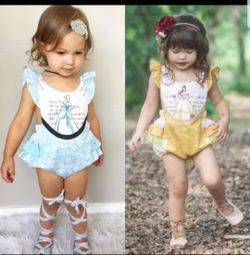 New Cinderella and belle ruffle romper.