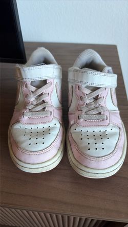 Nike Kids Pink and White Sneakers