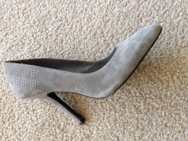 New! Gorgeous! Gray Pumps / Heels - Leather/Suede - 8M - 38 