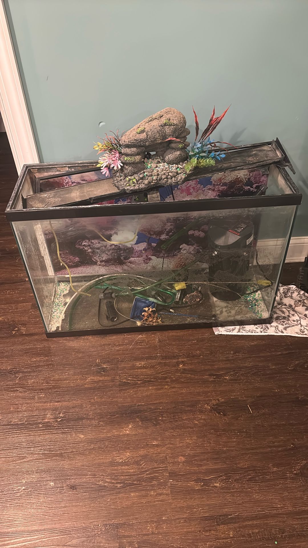 Fish Tank And Filter. Come Get It !!