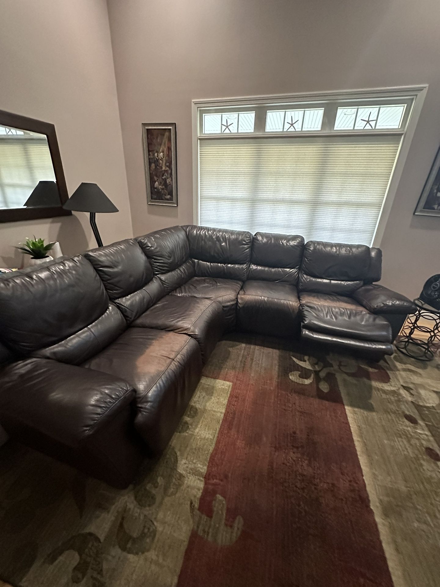 Leather Brown Couch