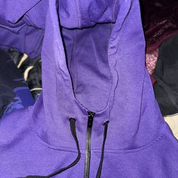 Purple Zip-Up Hoodie + Joggers Set (2-piece)