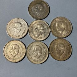 Mexican Silver Coins. 7 pcs.