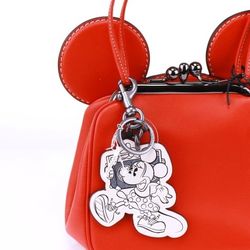 Brand New DISNEY x COACH Minnie Mouse WHITE Hangtag/Keychain