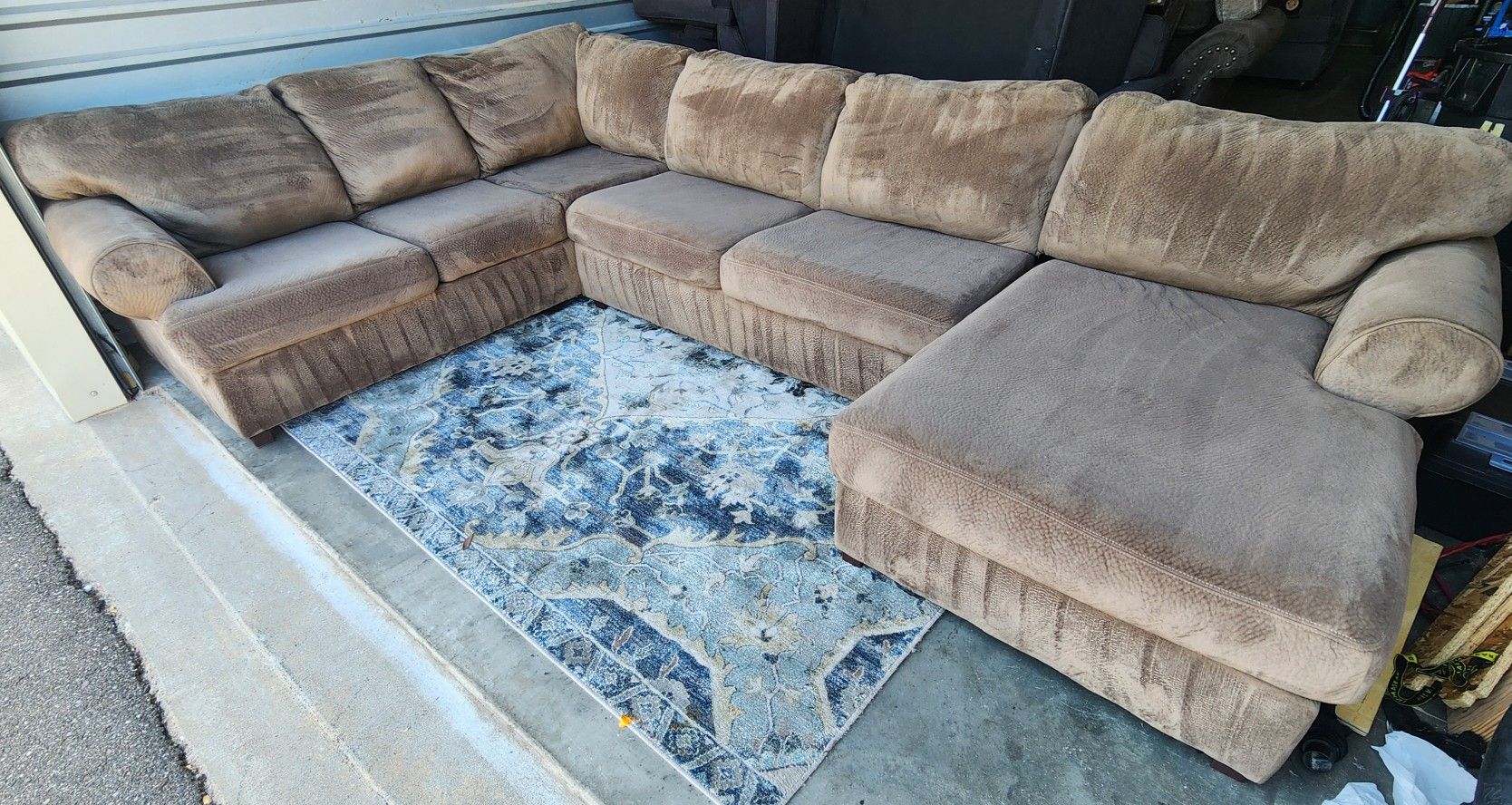 Large Microfiber Couch + FREE DELIVERY