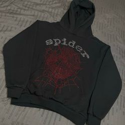 Red Rhinestone Spyder Hoodie