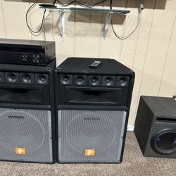 Technical Pro Speakers And Sony Receiver