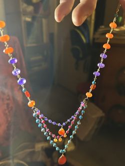 Delicate necklace with earrings