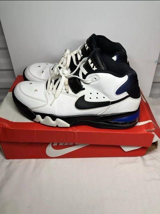 Nike Air Force Max White Black 2017 US 11.5 Sir Charles Barkley AH5534-100 CLEAN