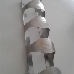 Ikea Vurm 4 Bottle Wine Rack. Stainless Steel