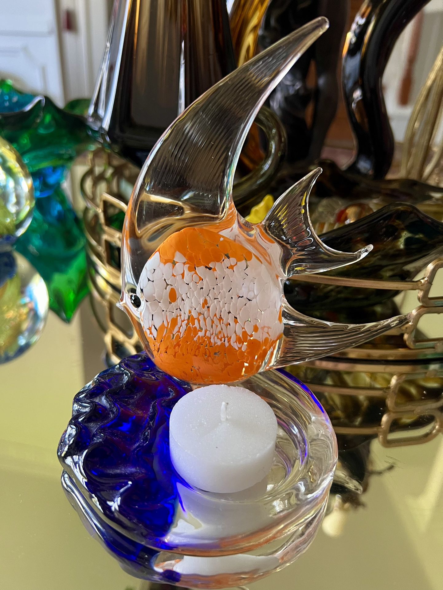 Party lite Murano Style Candle Holder