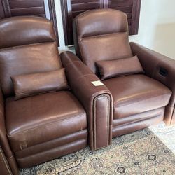 Beautiful Leather Electric Recliners - 74” x 38”  Originally $4400.    Asking $899