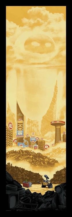 Disney Pixar WALL-E "Out There" Limited Edition (1 of 100) Art Print by Mark Englert
