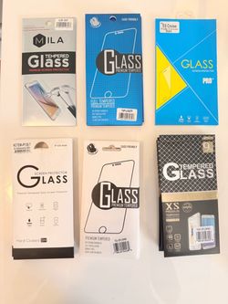 New Tempered Glass Screen Protectors – 6-Pack Mixed Phone Models