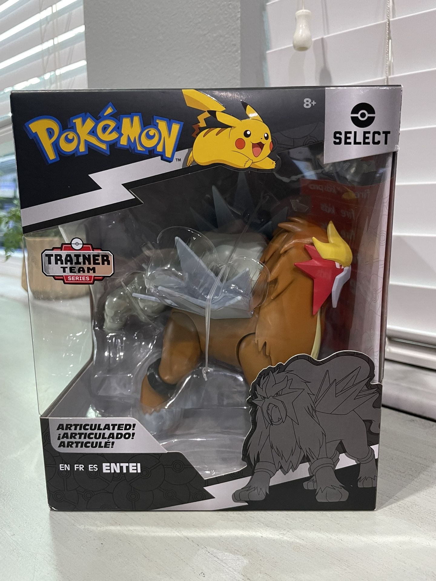 NEW, SEALED Pokémon Select Entei Trainer Team Series 7 Exclusive Action Figure