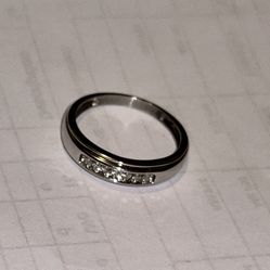 White Gold Men Wedding Band