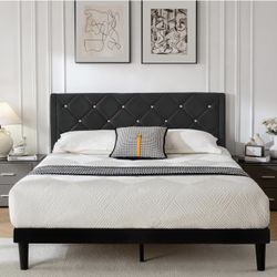 NEW IN BOX Queen Velvet Bedframe
