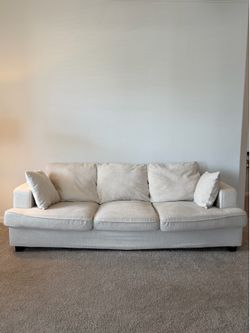 Like New Cream 3-Seater Sofa w/ Loose Pillows - Excellent Condition (Houston TX)