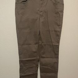 Bandolino, Women’s Taupe  5 Pocket Straight Leg  Carolina Jean, Plus Size 18