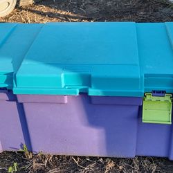 Vintage Late 1980s/Early 1990s Rubbermaid Keepers Totelocker Storage Container Tote Locker 32"Wx17.5"Dx13"H