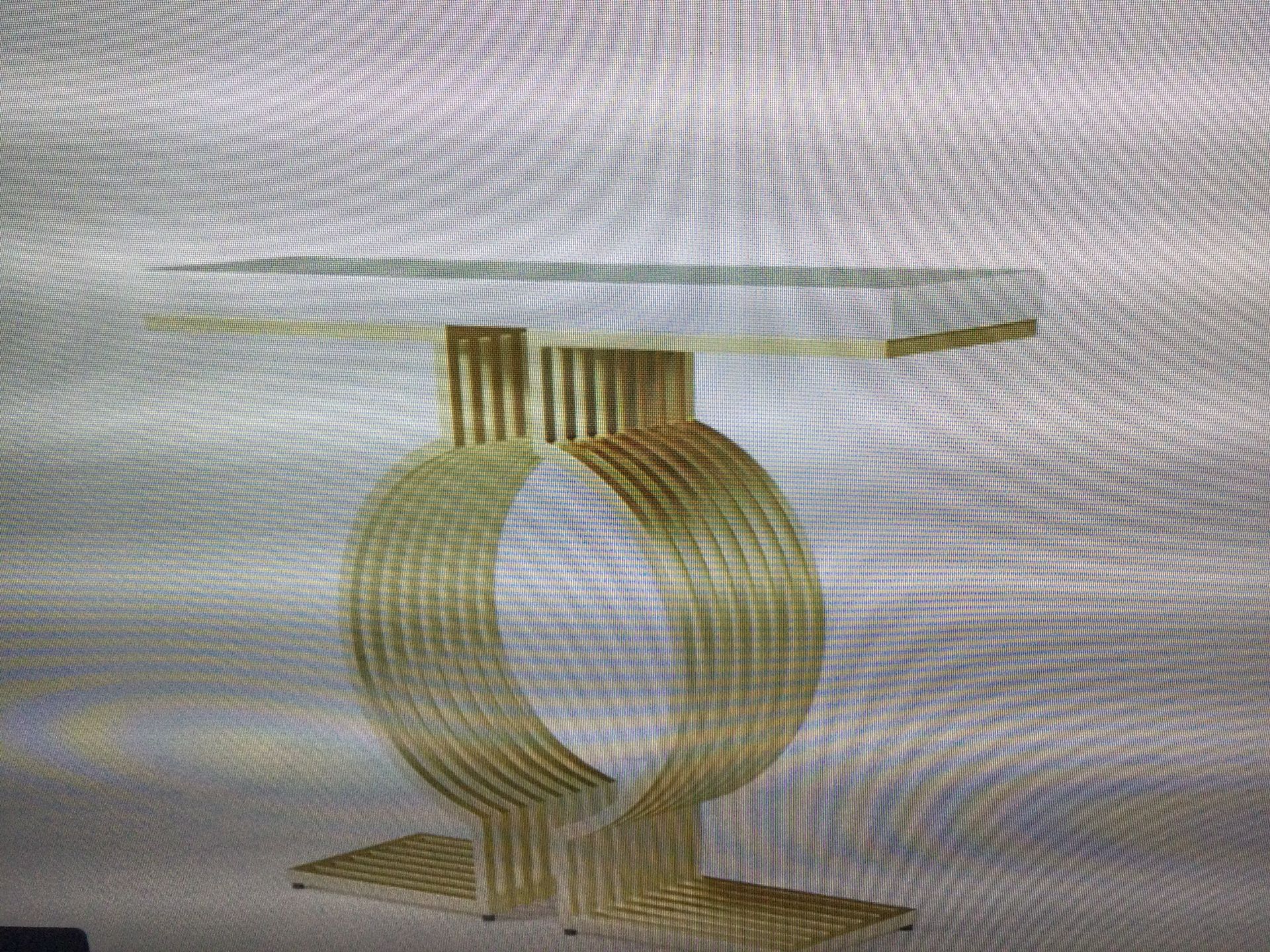 MODERN 39.4 NARROW CONSOLE TABLE WITH GEOMETRIC METAL BASE FAUX MARBLE LOOK WHITE/GRAY TOP AND GOLD BASE COLOR.