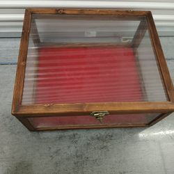 Wood Grain Portable Display Case