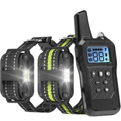 Dog Shock Collar 2 Pack - Dog Training Collar with Remote IP65 Waterproof E Collar for Dogs Training with Shock Vibrate Beep and Light Modes for Small