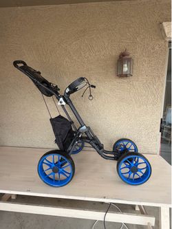 CaddyTek 4 Wheel Golf Push Cart * missing umbrella holder